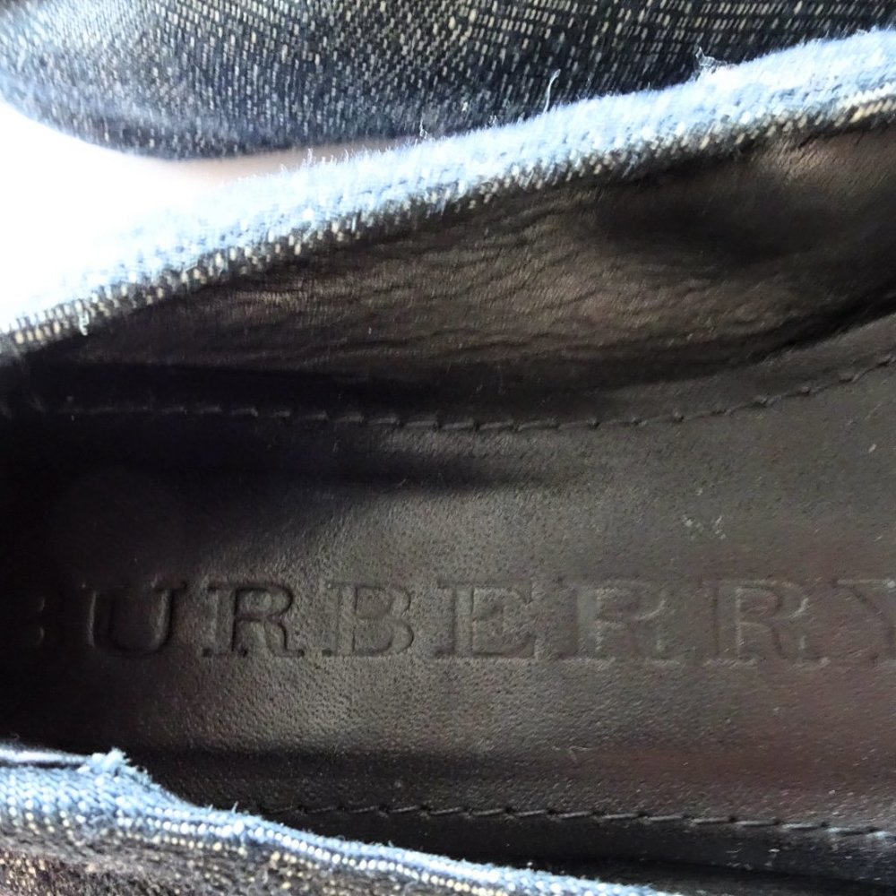 Burberry Dark Blue Denim Ballet Flats - Picture 5 of 8